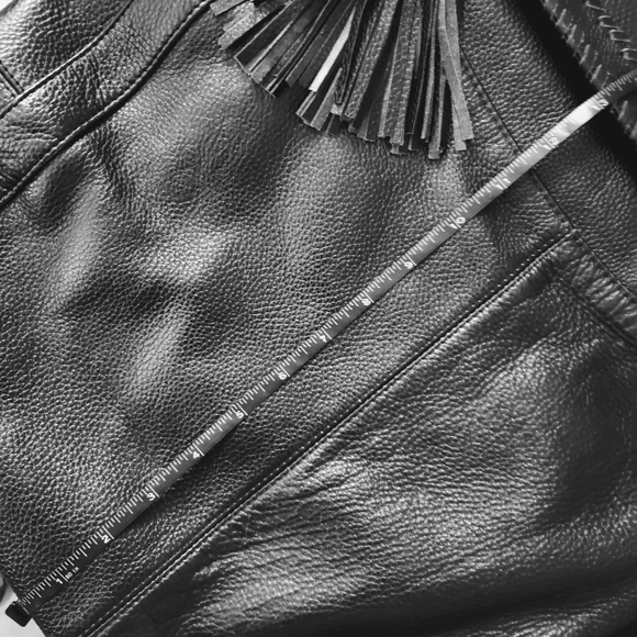 Onna Ehrlich Genuine Pebbled Soft Leather Purse Bag Hobo Soft Extra Large Tassel - Picture 9 of 11